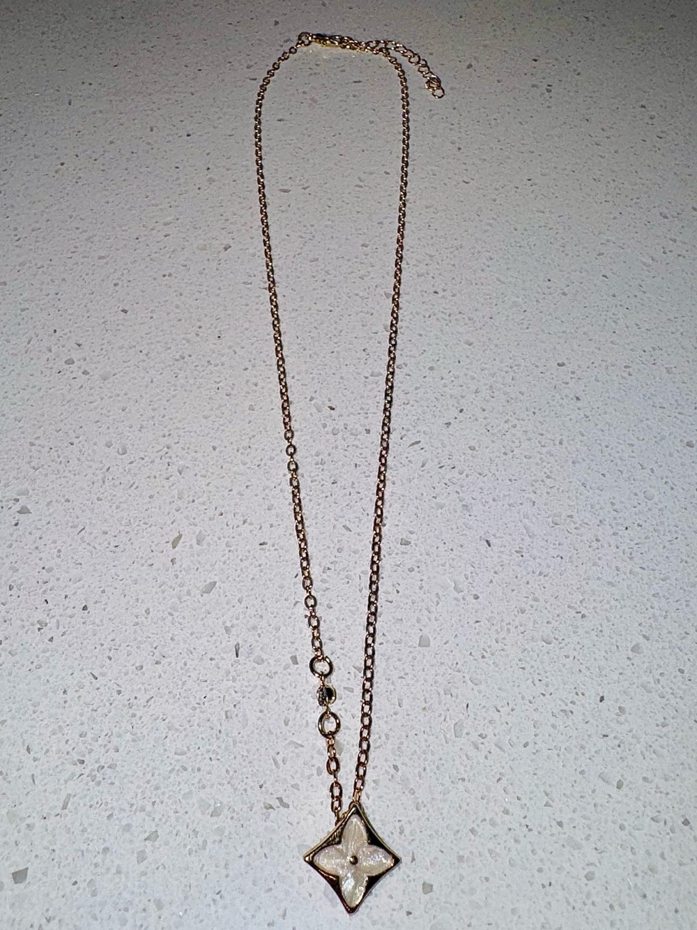 Gold Star Blossom Pendant Necklace